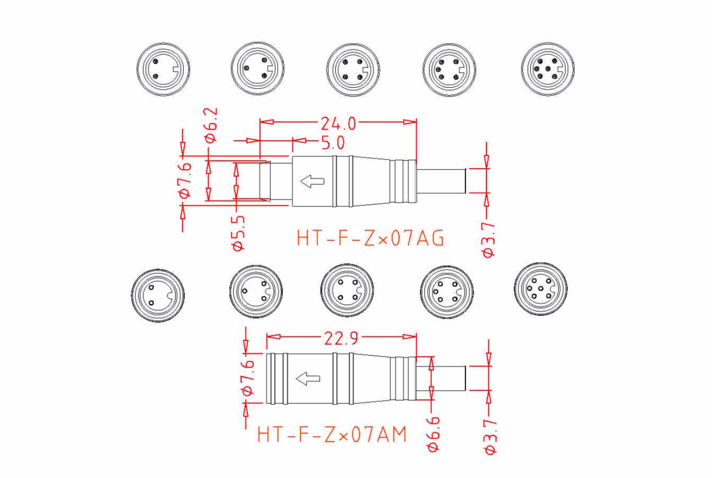 drawing mini A signal cable