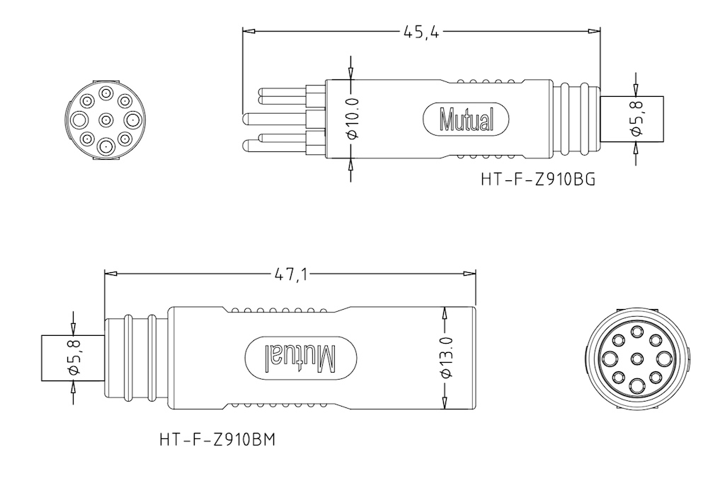 ebike motor connector 910B