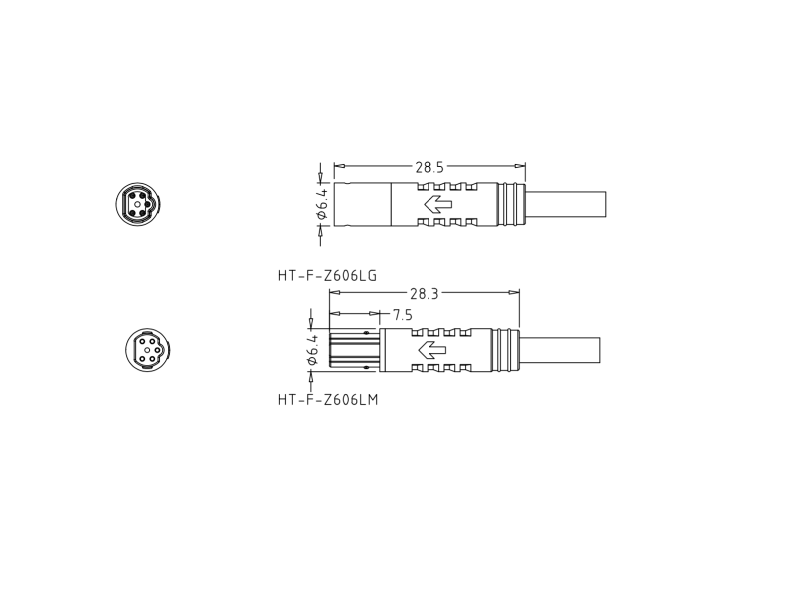 6pin e-scooter mini connector